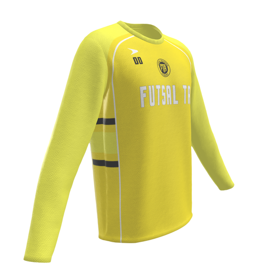 Yellow and white futsal long tee