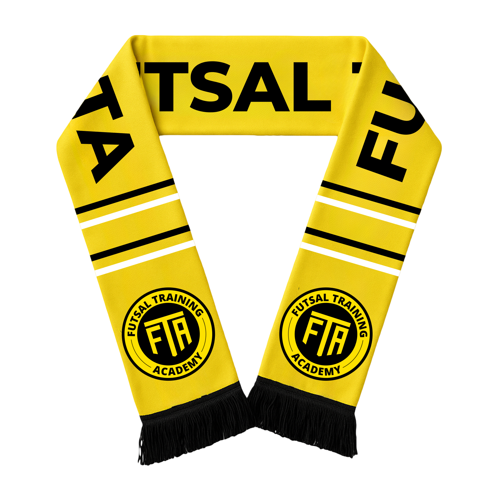 FTA Supporters Scarf – Yellow & Black | Futsal Training Academy