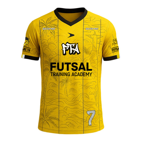 FTA Copacabana Match Jersey – yellow futsal home jersey with FTA branding