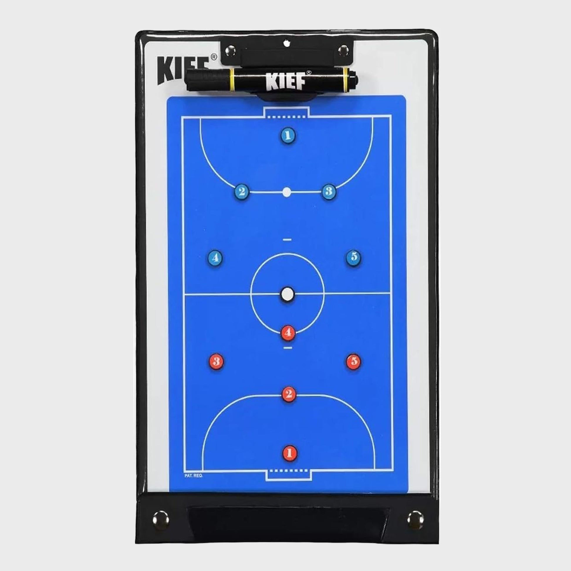 Magnetic futsal coaching board with dry erase marker for tactical play