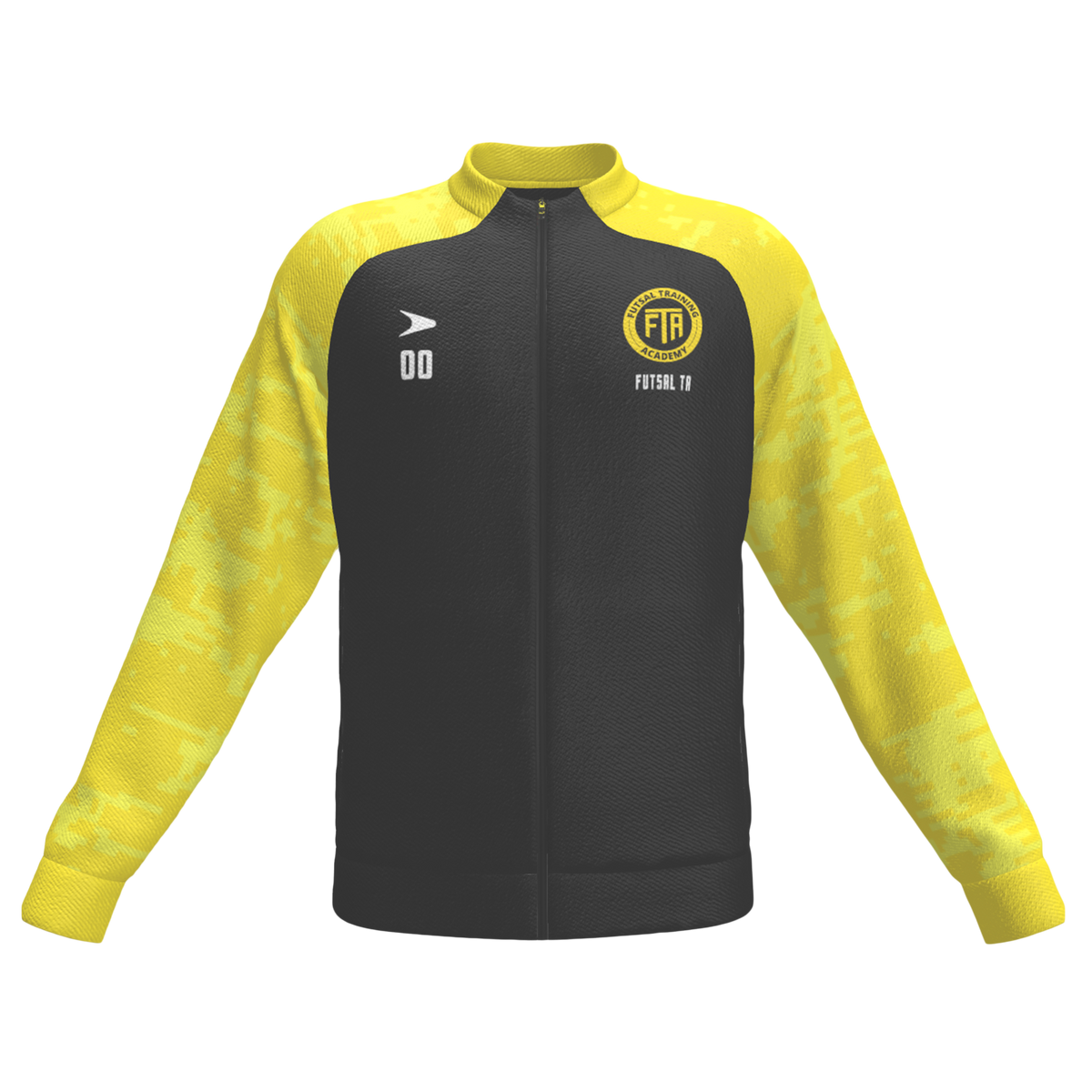 Black jacket with Futsal TA branding