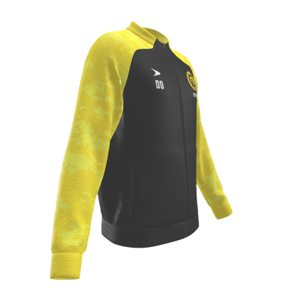 Black sports jacket with FTA brand logo