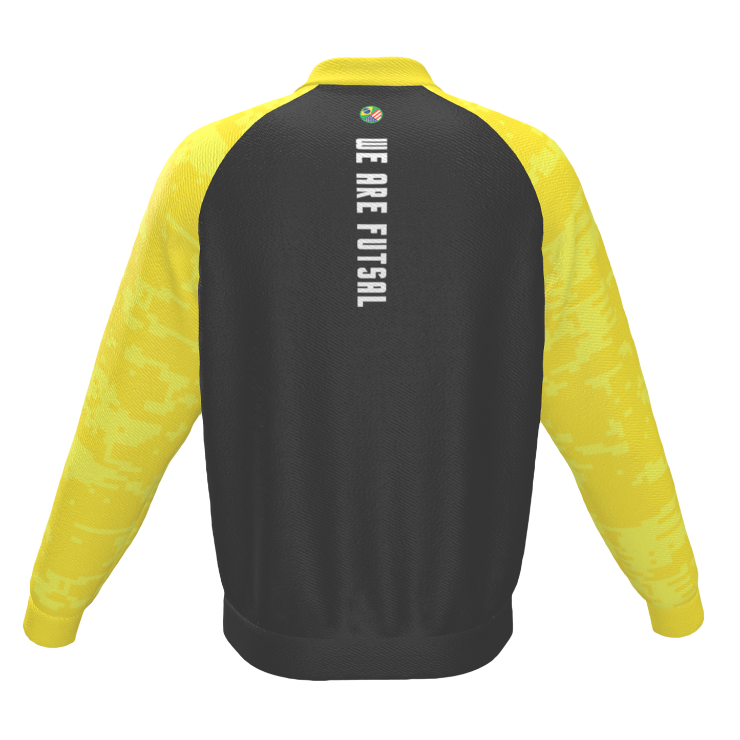 Black jacket with 'WE ARE FUTSAL' text on the back and brazil/usa flag