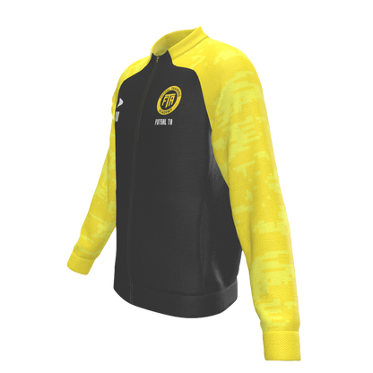 Black sports jacket with FTA logo and word Futsal TA
