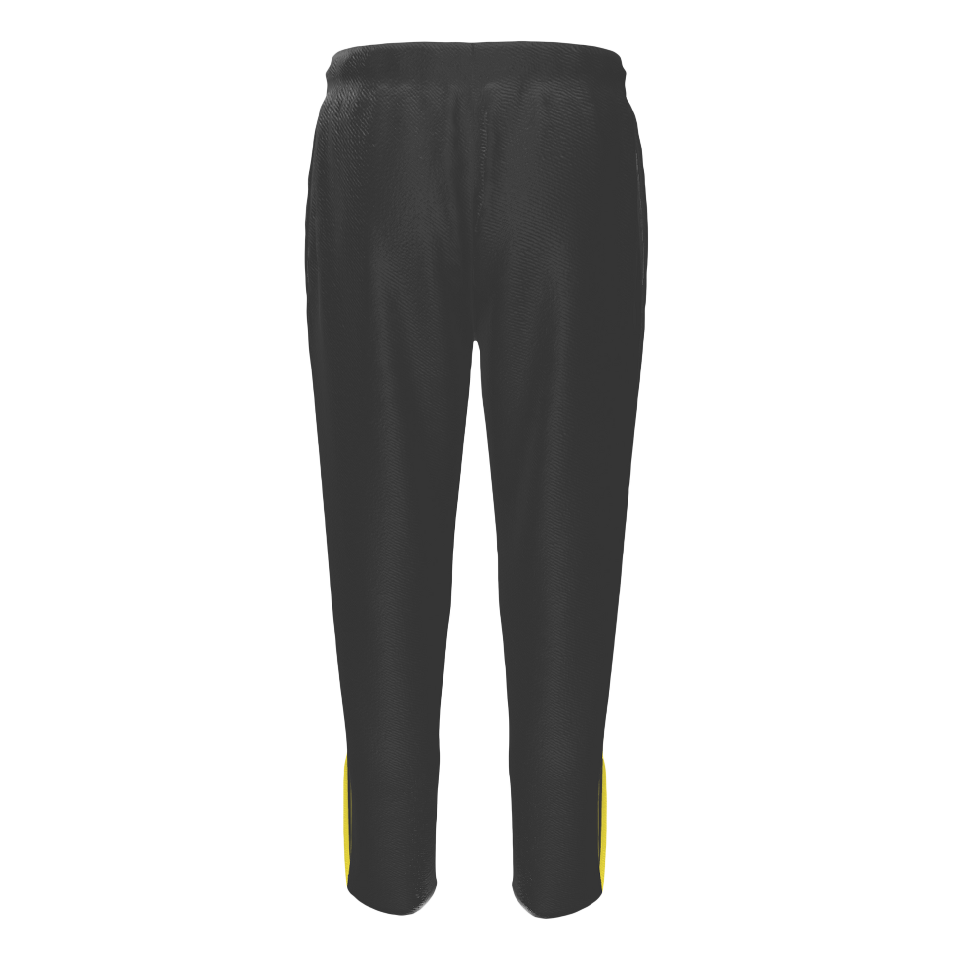 Black and yellow athletic pants