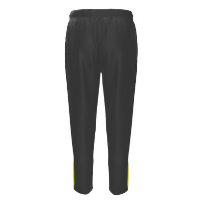 Black and yellow athletic pants