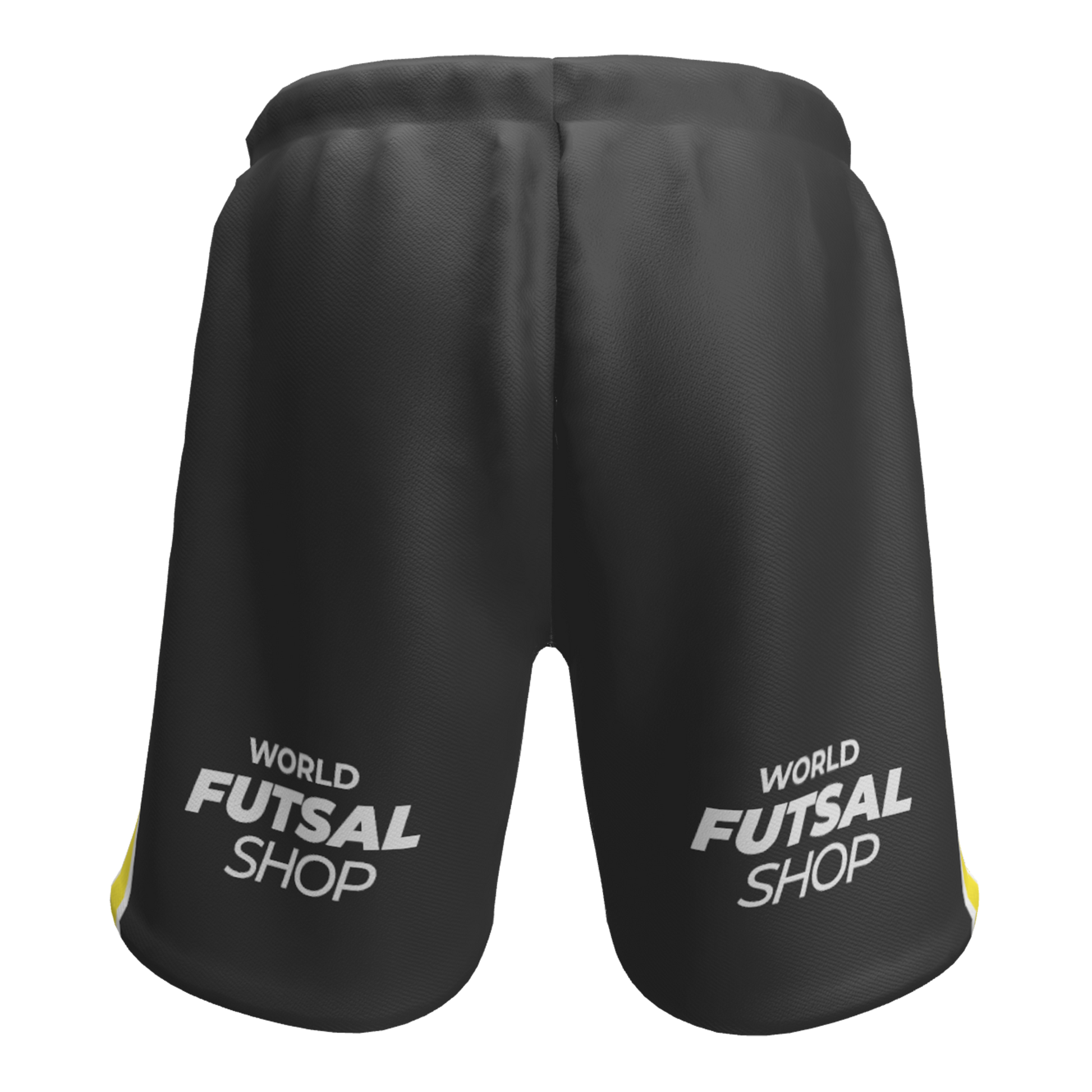 FTA Liga Shorts – black futsal training shorts with yellow FTA detailing