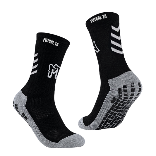 FTA Anti-Slip Grip Socks – black futsal grip socks for court traction