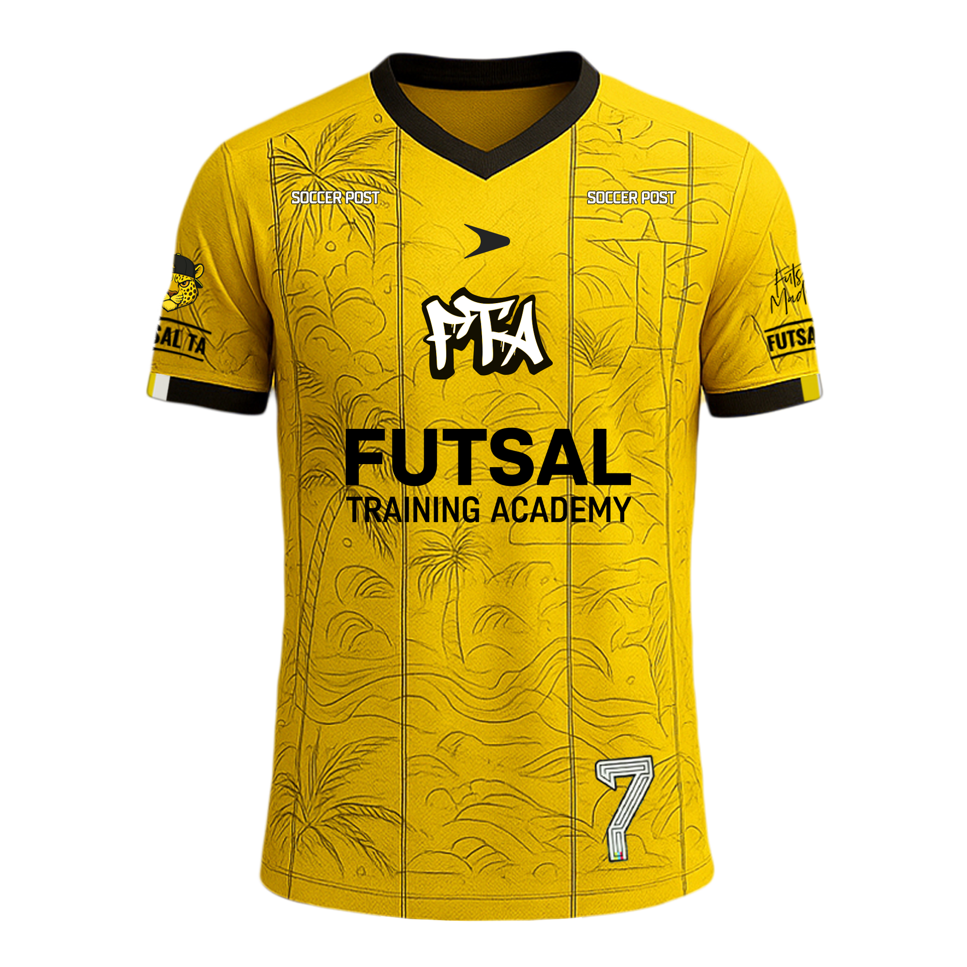 FTA Copacabana Match Jersey – yellow futsal home jersey with FTA branding